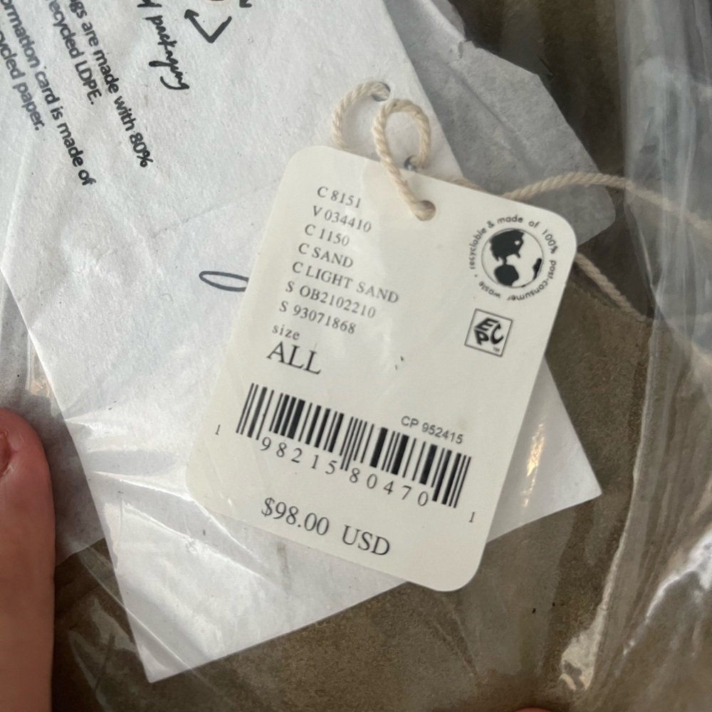 NWT FREE PEOPLE Bobbi Slouch Suede Tote | Sand MSRP $98 - Picture 10 of 11